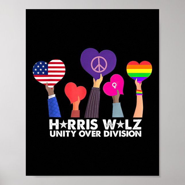 Póster Voto de Unity Over Division Harris 2024 Wheimer 20 (Frente)