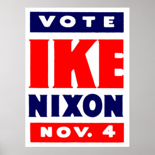 Póster Voto Ike, Nixon en 1952
