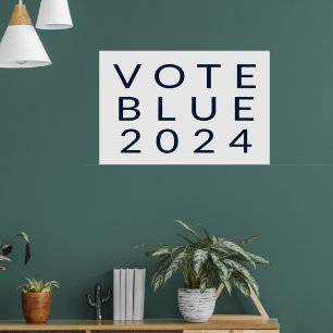 Póster Voto minimalista Blue Kamala Harris 2024