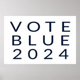 Póster Voto minimalista Blue Kamala Harris 2024