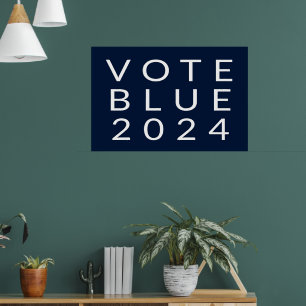 Póster Voto minimalista Blue Kamala Harris 2024