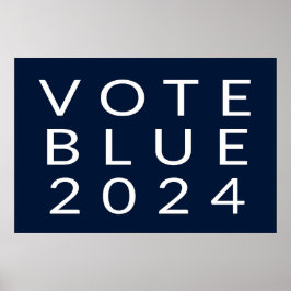 Póster Voto minimalista Blue Kamala Harris 2024