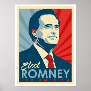 Póster ¡Voto para Mitt Romney - él no es un Commie de