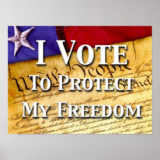 Póster Voto Para Proteger Mi Libertad (Frente)
