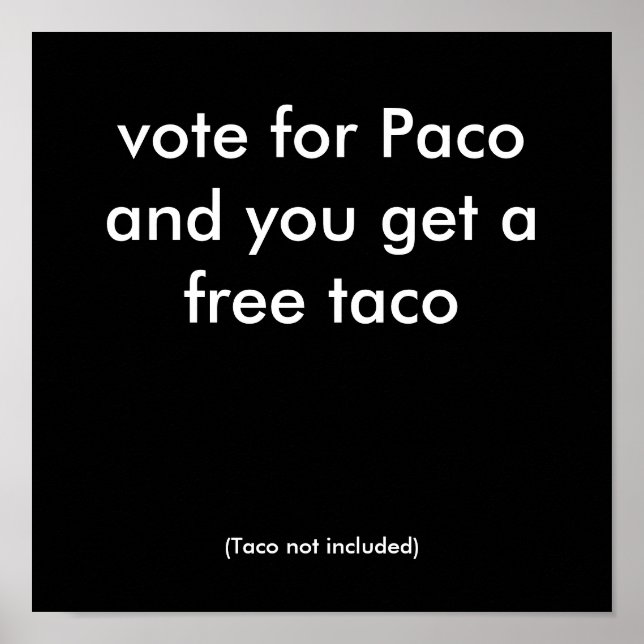 Póster voto por Paco (Frente)
