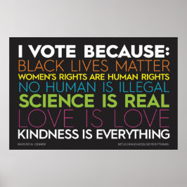 Póster Voto Porque... La bondad es todo Rótulo