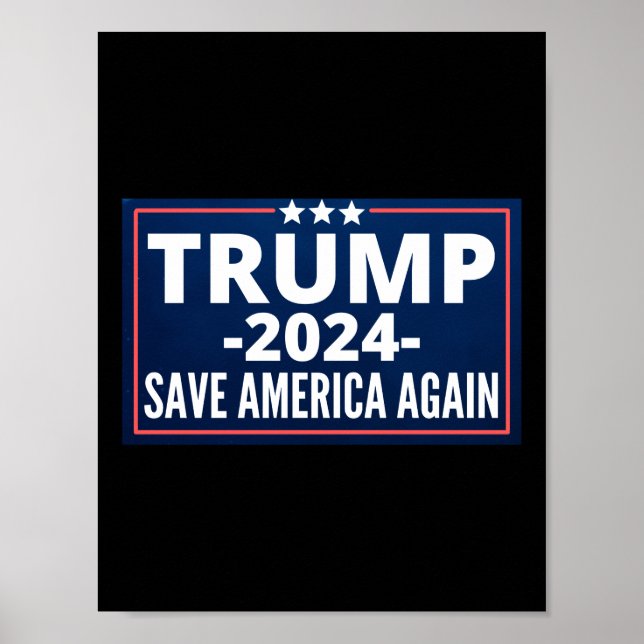 Póster voto, triunfo 2024, trump 2024, 2024, trump 2020 (Frente)