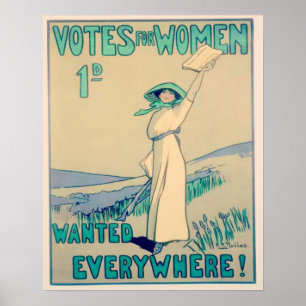 Póster Votos para las mujeres de todas partes