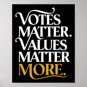 Póster Votos Valores Más Liderazgo Ético Mensaje Cívico