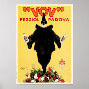 Póster VOV PEZZIOL PADOVA Italia Liquor Cappiello Art Dec