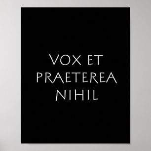 Póster Vox et praeterea nihil