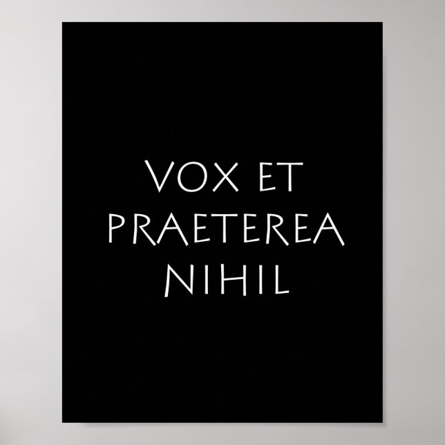 Póster Vox et praeterea nihil (Frente)