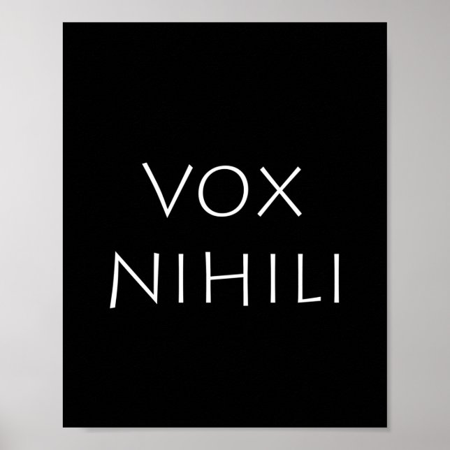 Póster Vox nihili (Frente)