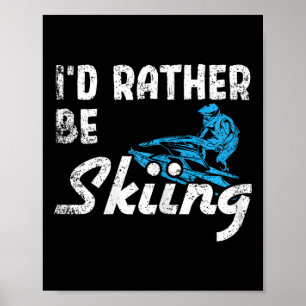 Póster Voy a esquiar en moto de agua