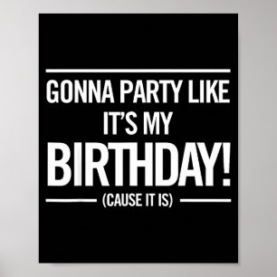 Póster Voy a festejar como si fuera mi cumpleaños diverti