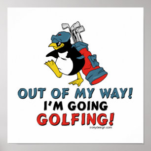 Póster Voy a jugar golf