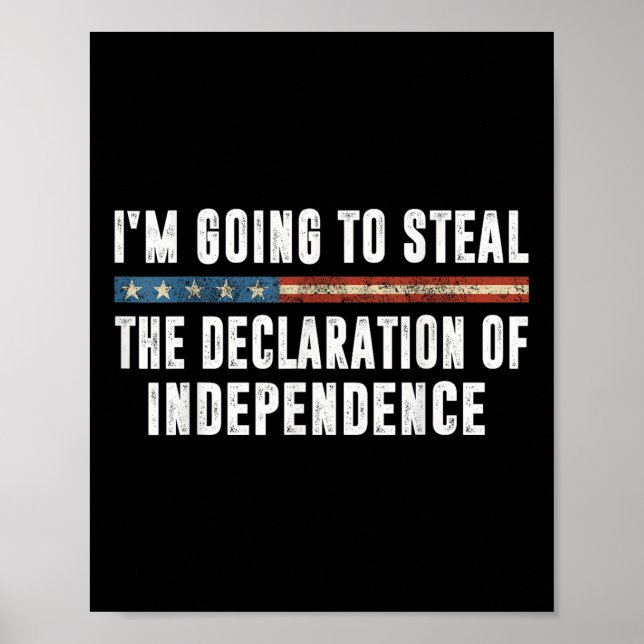 Póster Voy a robar la Declaración de Independencia  (Frente)