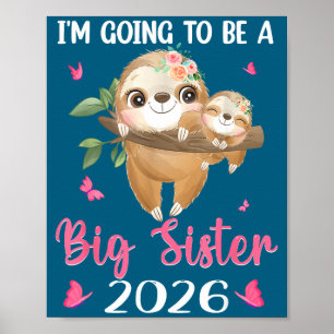 Póster Voy a ser hermana mayor Anunciando embarazo
