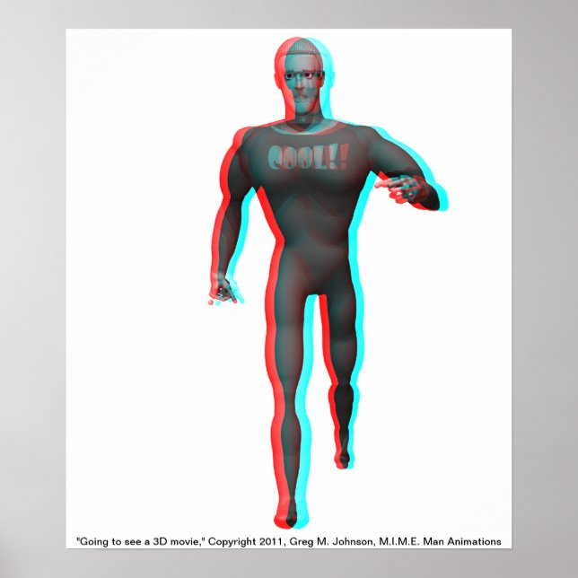 Póster ¡Voy a ver una película 3D! (Frente)