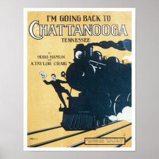 Póster Voy de vuelta al Chattanooga Tennessee Songbook C