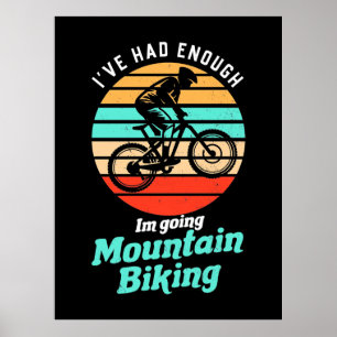 Póster Voy en bicicleta de montaña
