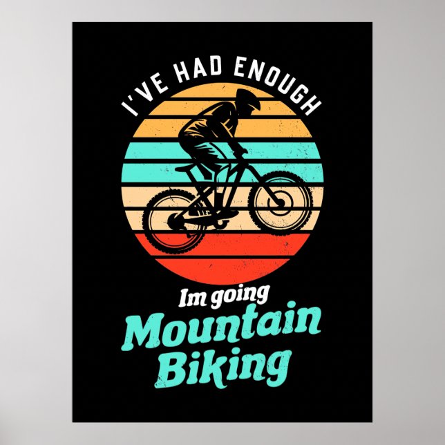 Póster Voy en bicicleta de montaña (Frente)