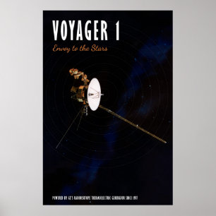 Póster Voyager 1 - Enviado a las estrellas