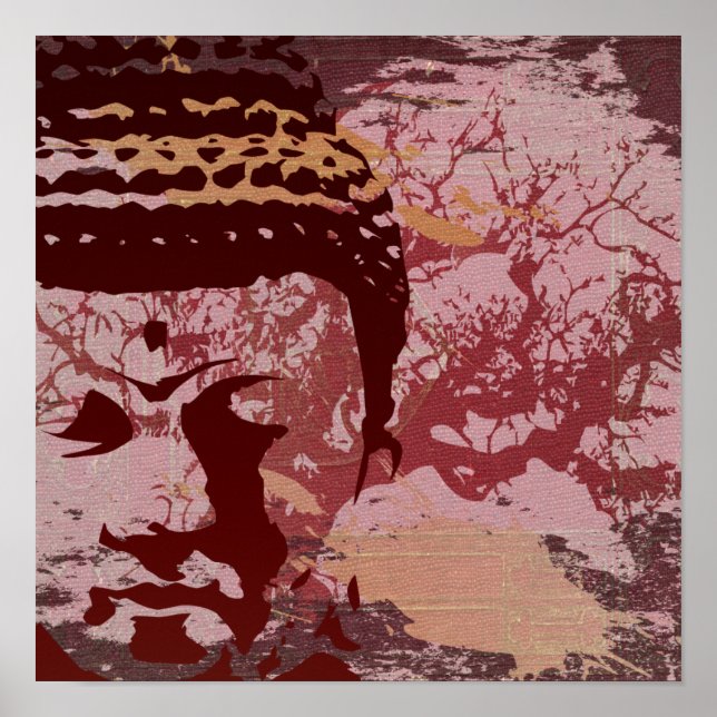 Póster Voz de yoga: Gráfico de árbol de Buda (Frente)