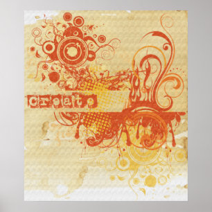 Póster Voz de yoga: Naranja Creative Chakra