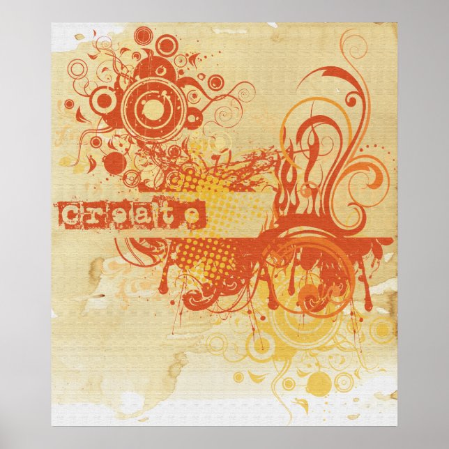 Póster Voz de yoga: Naranja Creative Chakra (Frente)