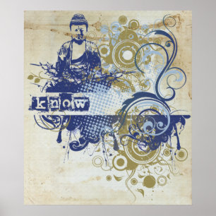 Póster Voz del yoga: el añil que conoce el chakra