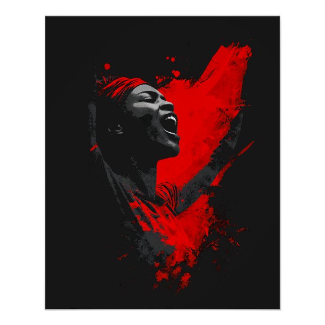 Póster Voz en rojo (Anverso)