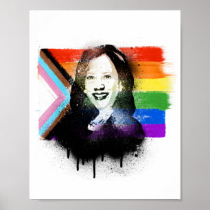 Póster VP Kamala Harris Graffiti del Orgullo del Progreso
