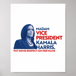 Póster Vp Kamala Harris Respeto Por Su Nombre 2020 Joe Bi