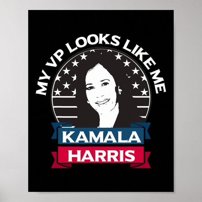Póster Vp Se Parece A Yo Kamala Harris Primera Mujer Vice (Frente)
