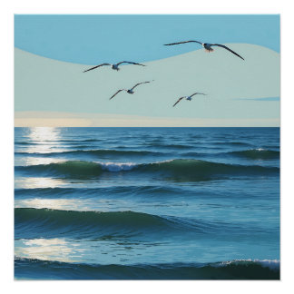 Póster Vrijheid in de Blauwe Oceaan