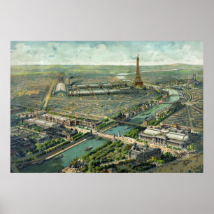 Póster Vue panoramique de universal 1900 l'exposition