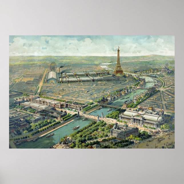 Póster Vue panoramique de universal 1900 l'exposition (Frente)