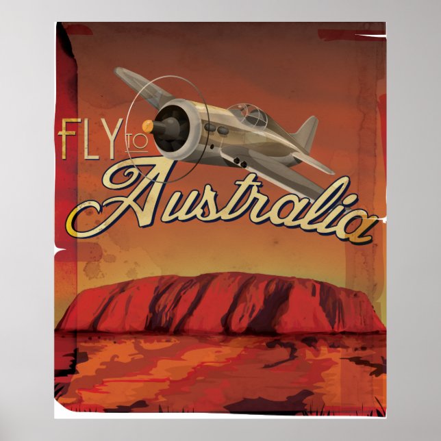 Póster Vuela a Australia (Frente)