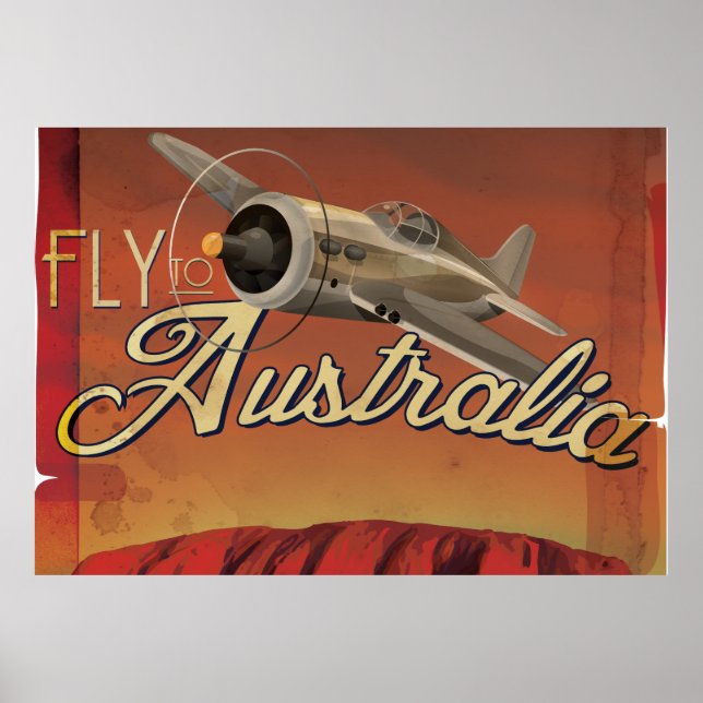 Póster Vuela a Australia (Frente)