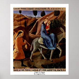 Póster Vuelo A Egipto Por Angelico Fra