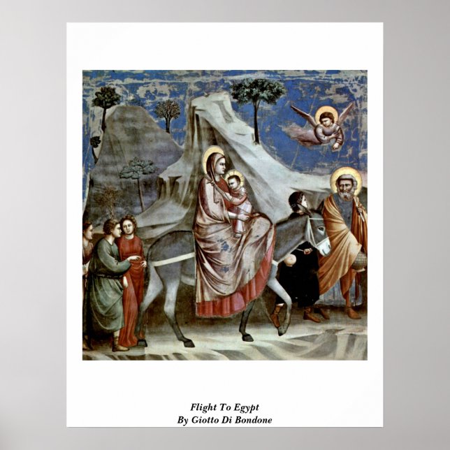 Póster Vuelo A Egipto Por Giotto Di Bondone (Frente)