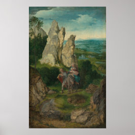 Póster Vuelo a Egipto, Poster Bella Artes Joachim Patinir