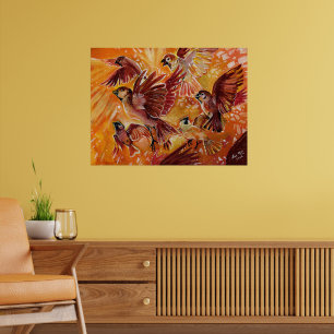 Póster Vuelo automático en otoño