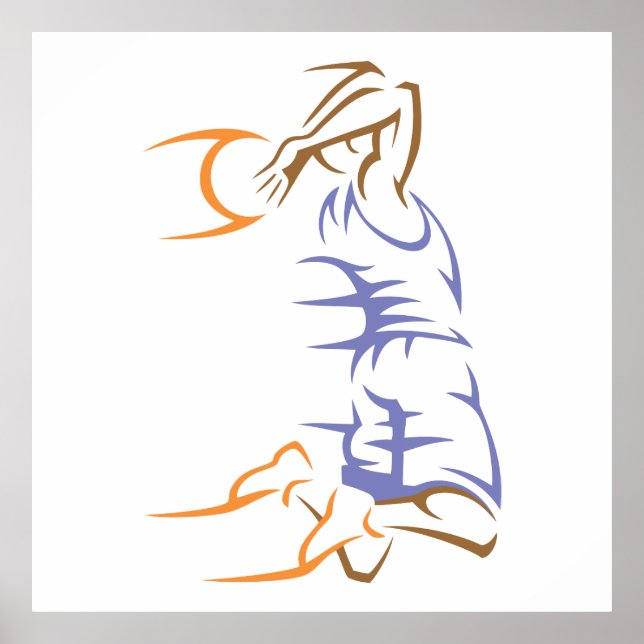 Póster Vuelo de baloncesto (Frente)