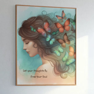 Póster Vuelo de pensamientos