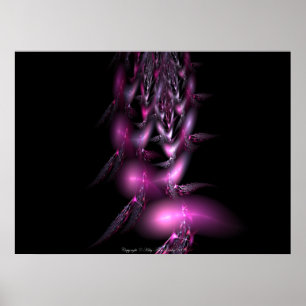 Póster Vuelo de pluma en rosa por Kitty Ann