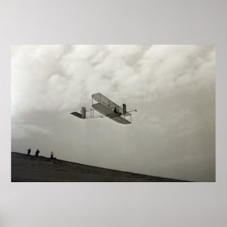 Póster Vuelo de prueba de planeador Aviación Hermanos Wri