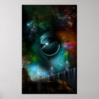 Póster Vuelo Del Corbius Fractal Art Wall Poster