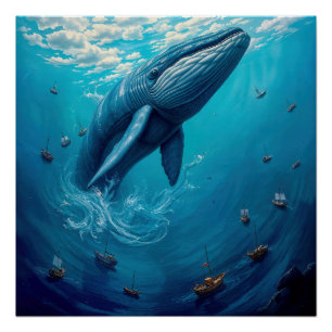 Póster Vuelo del Leviatán hacia la Libertad – Arte Surrea